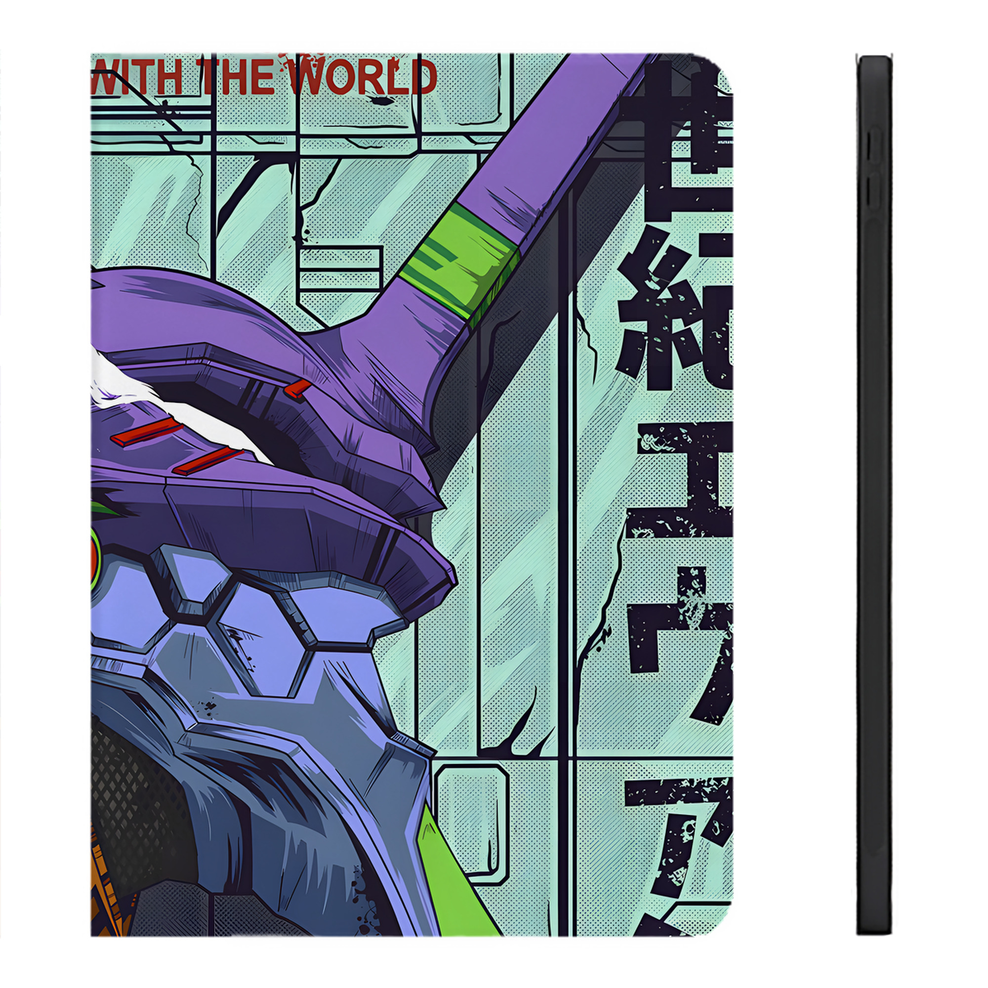（画像用） EVA 新世紀エヴァンゲリオン IPadケース ペンホルダー付き ブックスタイルデザイン